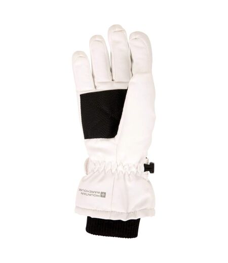 Womens/ladies isotherm waterproof ski gloves white Mountain Warehouse