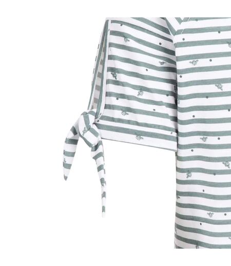 Womens/ladies Penelope T-shirt Teal Mist Stripe Trespass