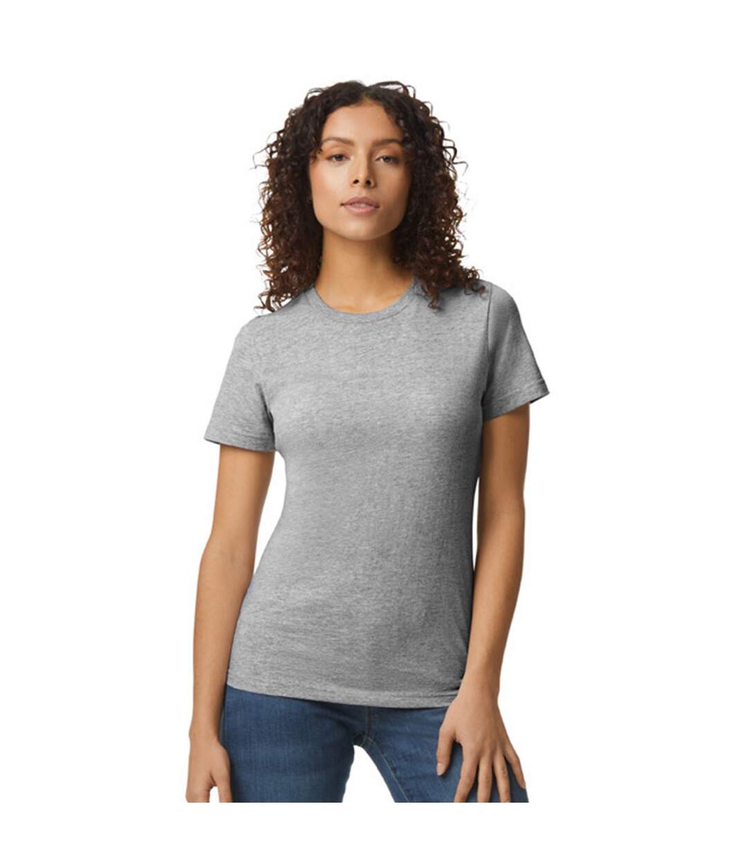 T-shirt Softstyle Femme Gris Gildan-1