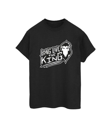 Disney Womens/Ladies The Lion King The King Cotton Boyfriend T-Shirt (Noir) - UTBI29493