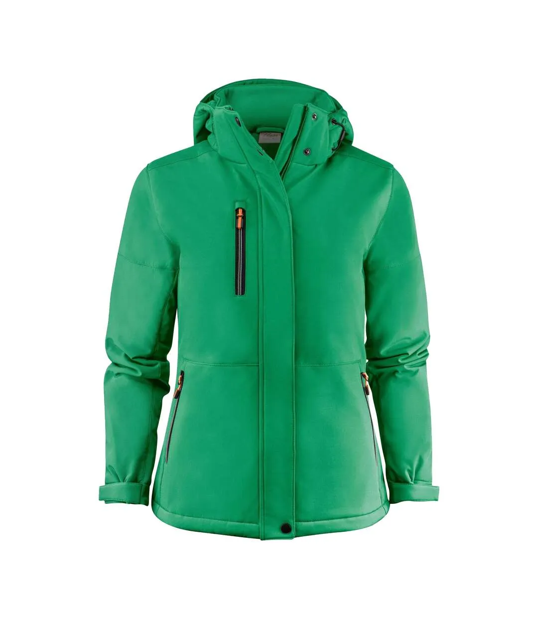 Womens/ladies Overlanding Soft Shell Jacket Fresh Green Printer-1