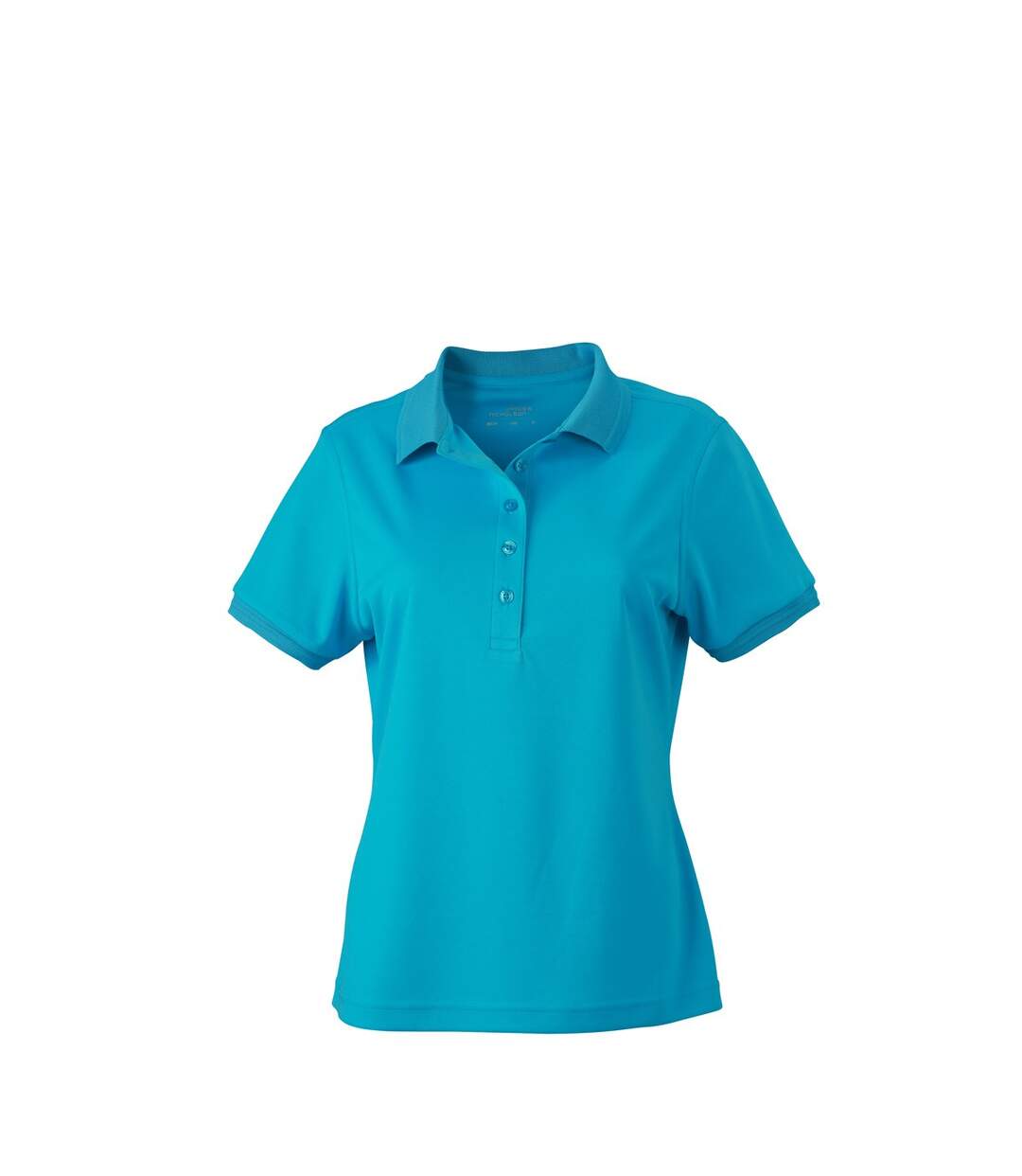 Polo micro-polyester FEMME JN574 - bleu turquoise-1