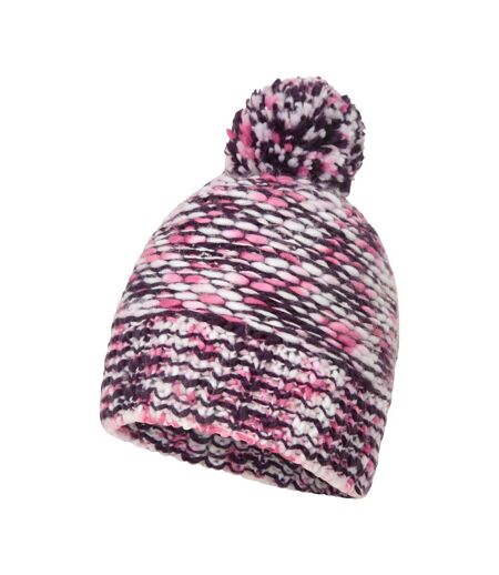 Womens/ladies como fleece lined beanie purple Mountain Warehouse