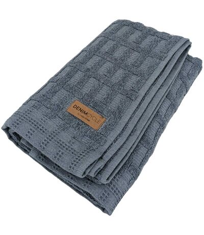 Serviette de toilette coton collection DENIM Quadrillé