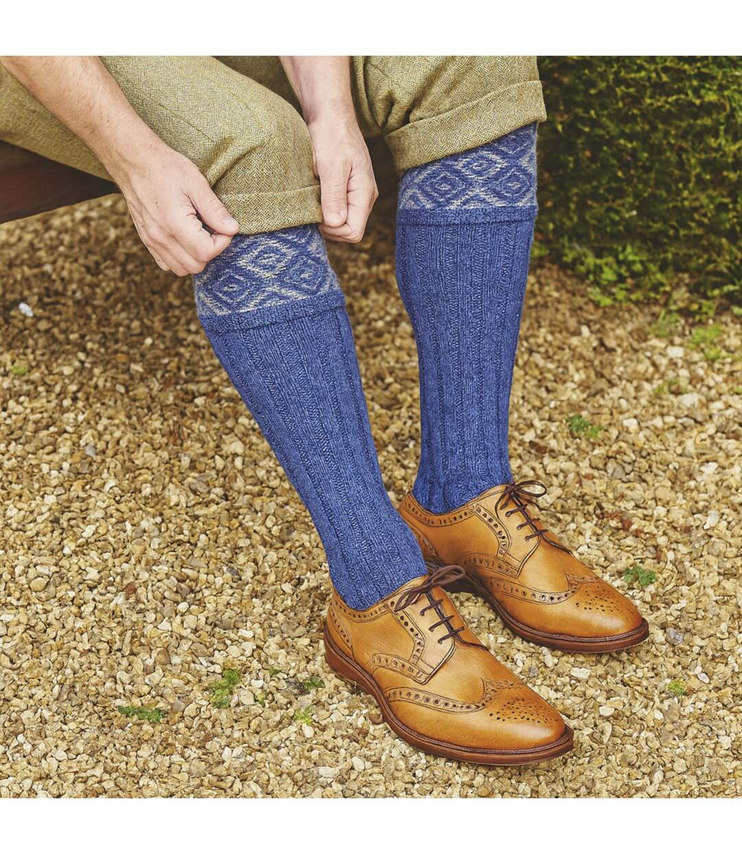 Mens Long Shooting Wool Socks Warm Country for Walking & Hunting-5