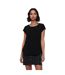 Womens/ladies Vic Crew Neck Relaxed Fit Blouse Black Only-2