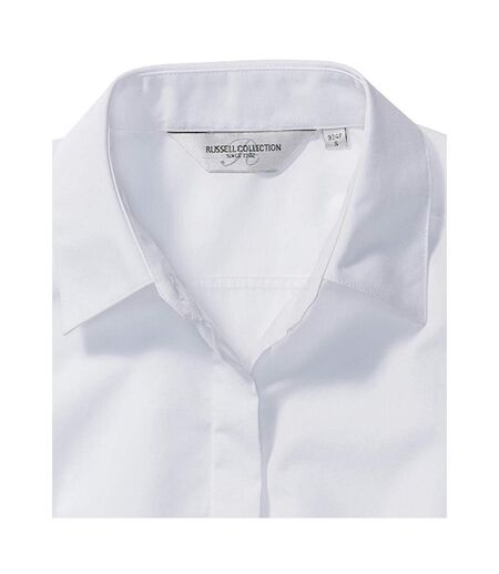 Collection Chemisier À Manches Longues En Popeline Femme Blanc Russell