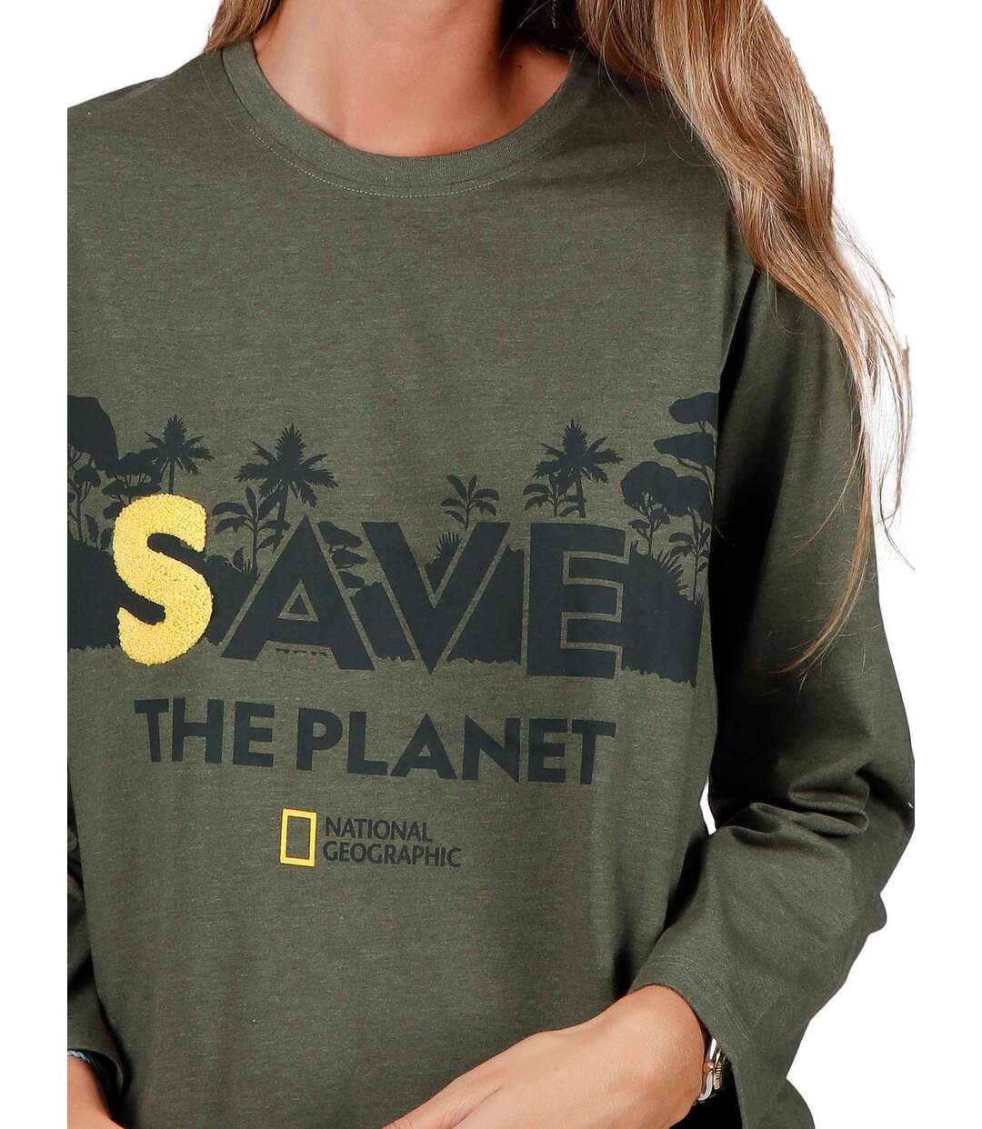 Pyjama tenue d'intérieur pantalon top Save Planet National Geographic Admas-3