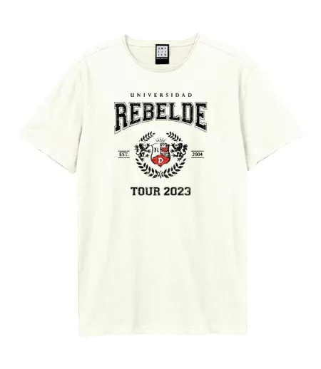 T-shirt Style Rbd Universidad Adulte Vieux Blanc Amplified