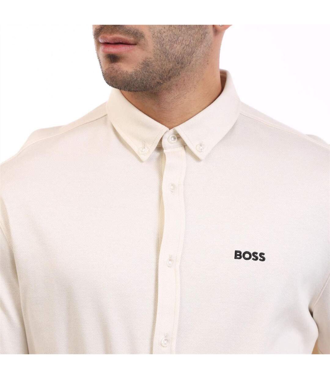 Chemise Motion Homme Blanc Boss-4