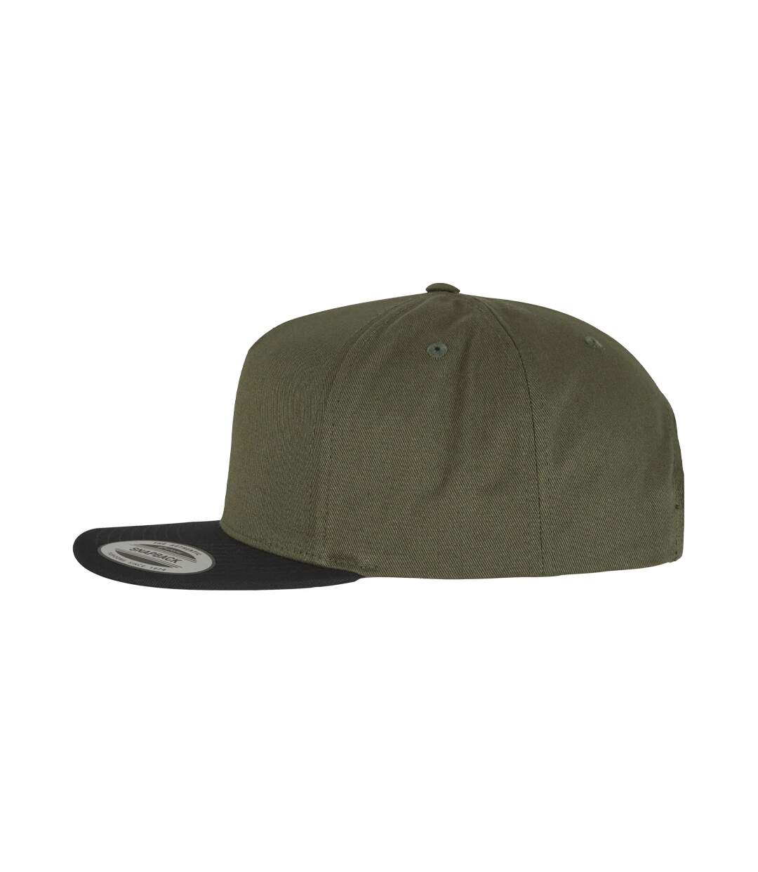 Casquette De Baseball Yupoong Adulte Vert Olive Noir Flexfit-1