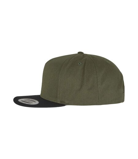 Casquette De Baseball Yupoong Adulte Vert Olive Noir Flexfit