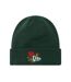 Unisex Adult Rose Knitted Cuff Beanie Green New Era-1