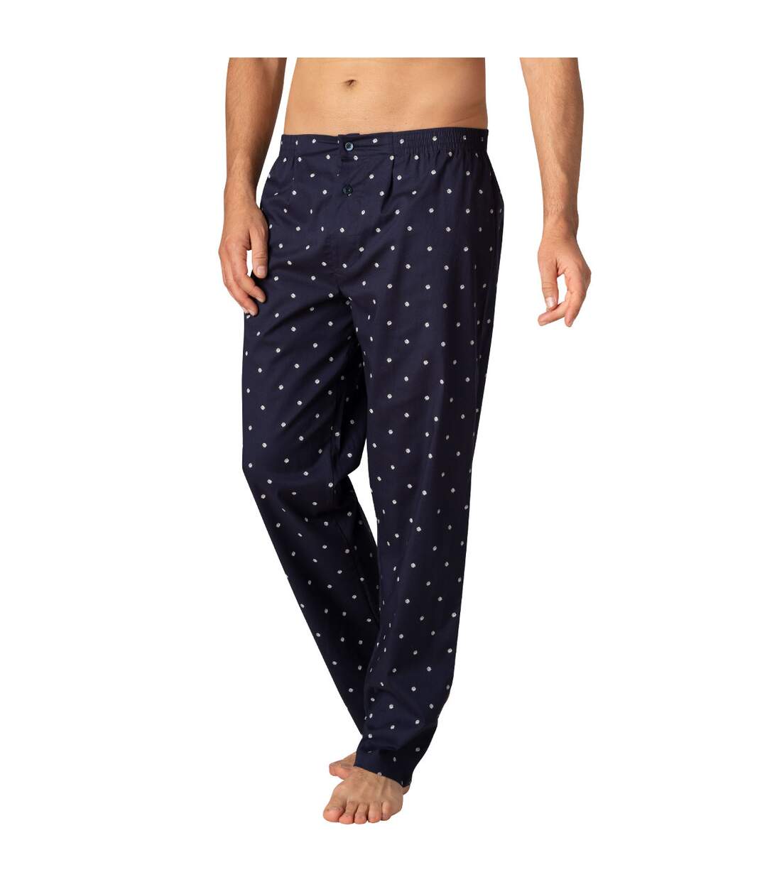 Pyjama long ouvert homme Popeline