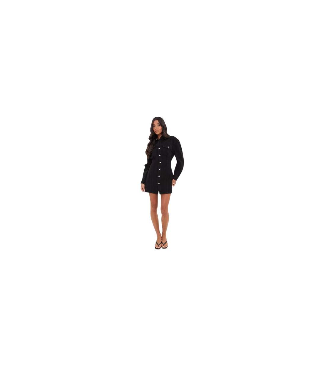 Robe Chemisier Courte Femme Noir I Saw It First-1