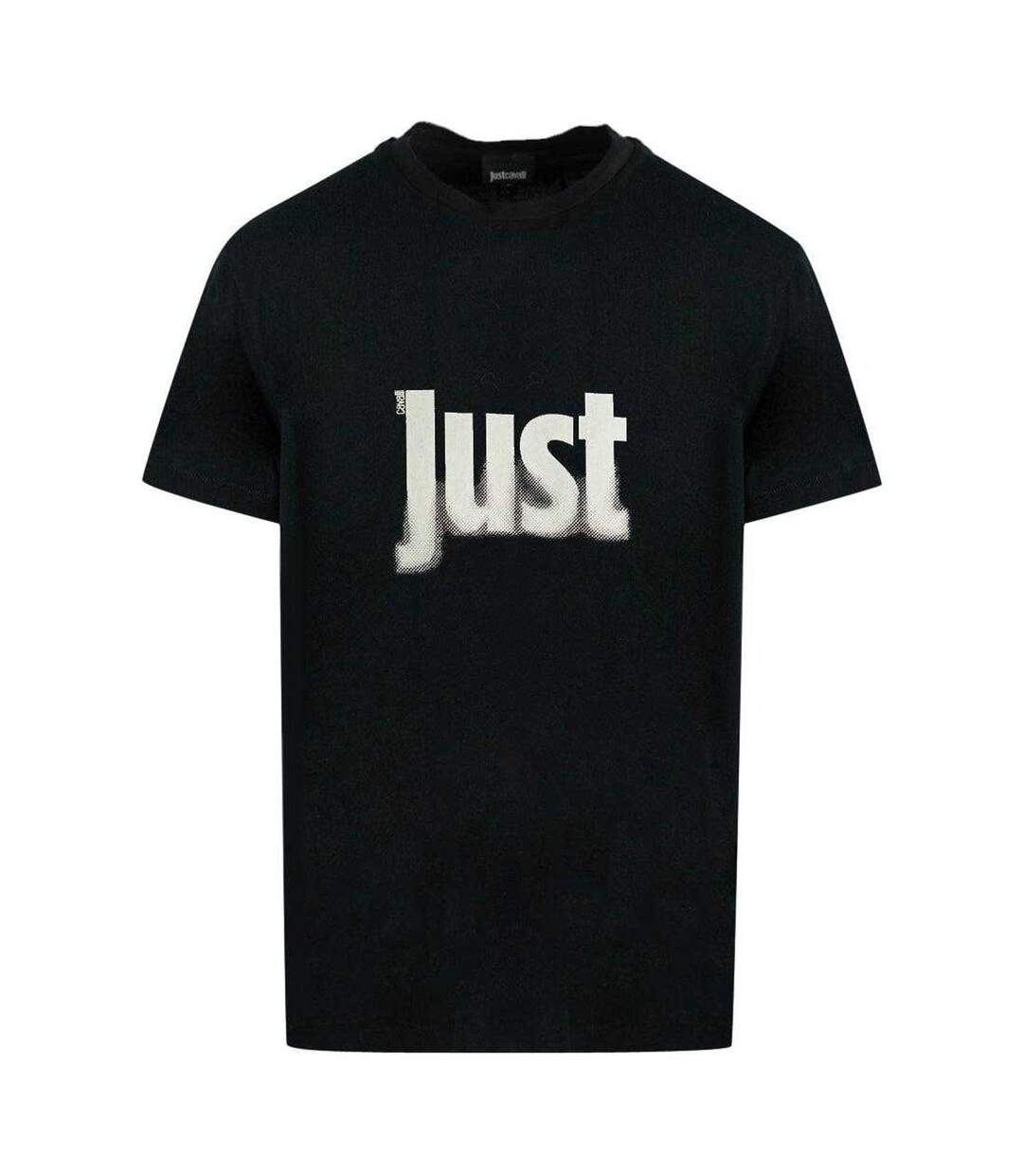 T-shirt Motif Délavé Homme Noir Just Cavalli-1