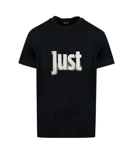 T-shirt Motif Délavé Homme Noir Just Cavalli
