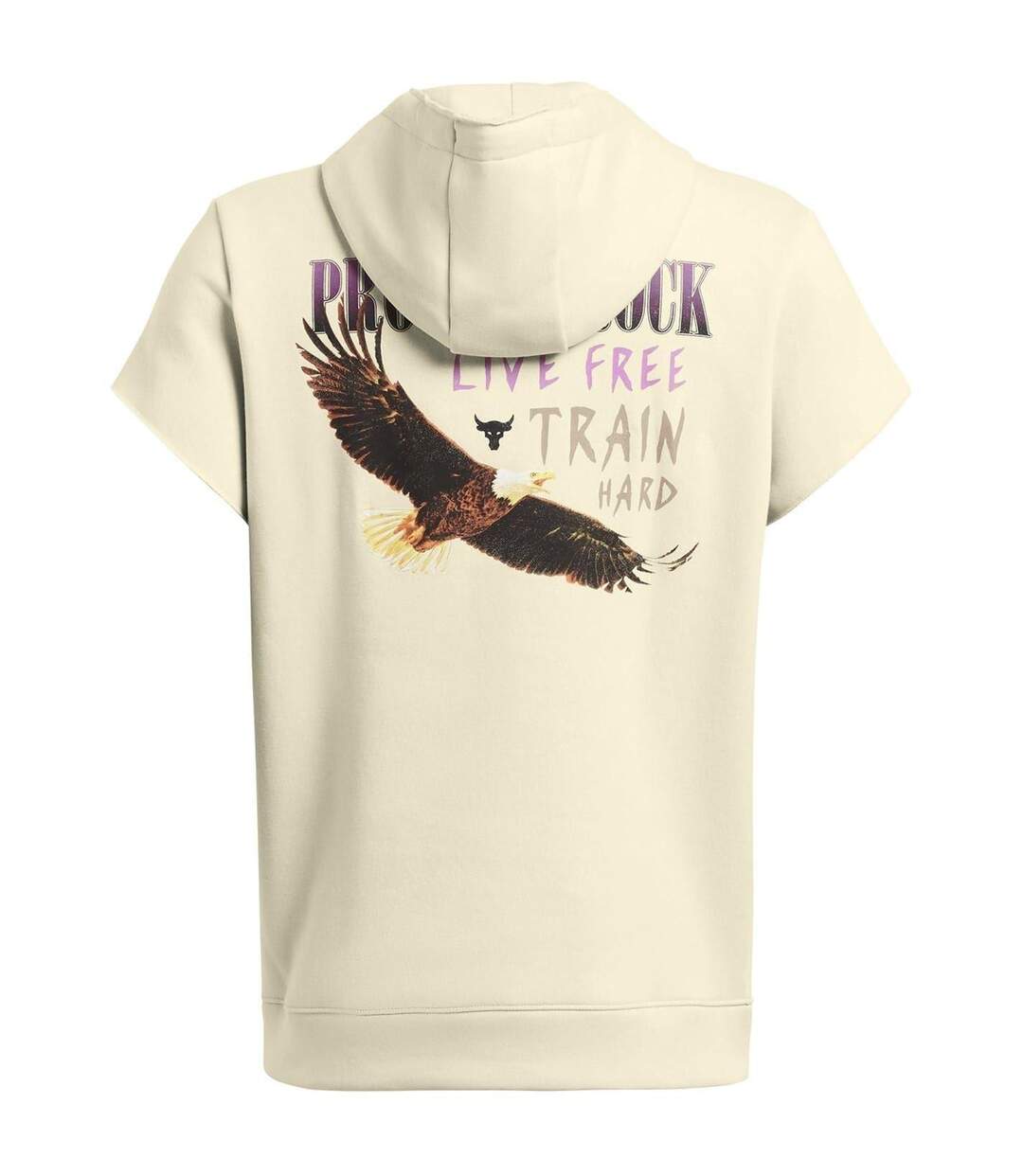 Sweat À Capuche Manches Courtes Project Rock Homme Marron Under Armour-3