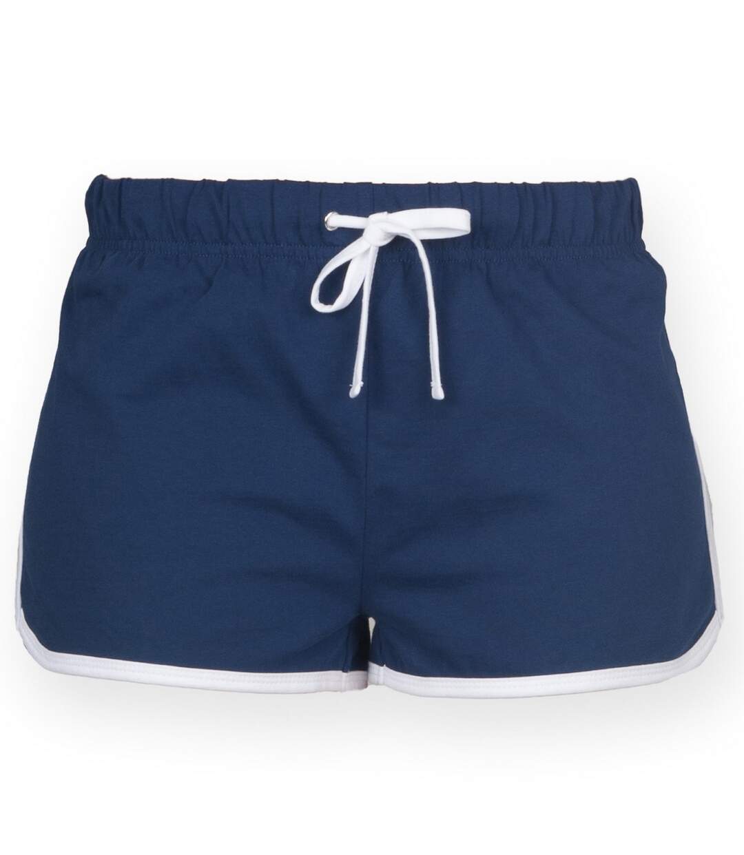 Short de sport rétro femme bleu marine/blanc Skinni Fit-1