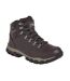 Womens/ladies Mendip Leather Hiking Boots Chocolate Karrimor-1