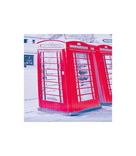 Boîte de Rangement Pliable London 76cm Blanc & Rouge