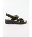 Sandales cuir brodé grande largeur-3