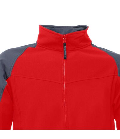 Regatta Uproar Mens Softshell Wind Resistant Fleece Jacket (Classic Red/Seal Grey) - UTRG1480