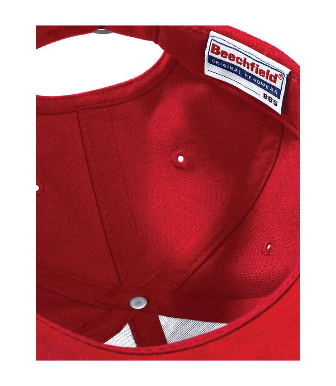 Casquette de baseball pro-style adulte rouge classique Beechfield-3