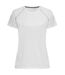 T-shirt raglan femme blanc Stedman-1