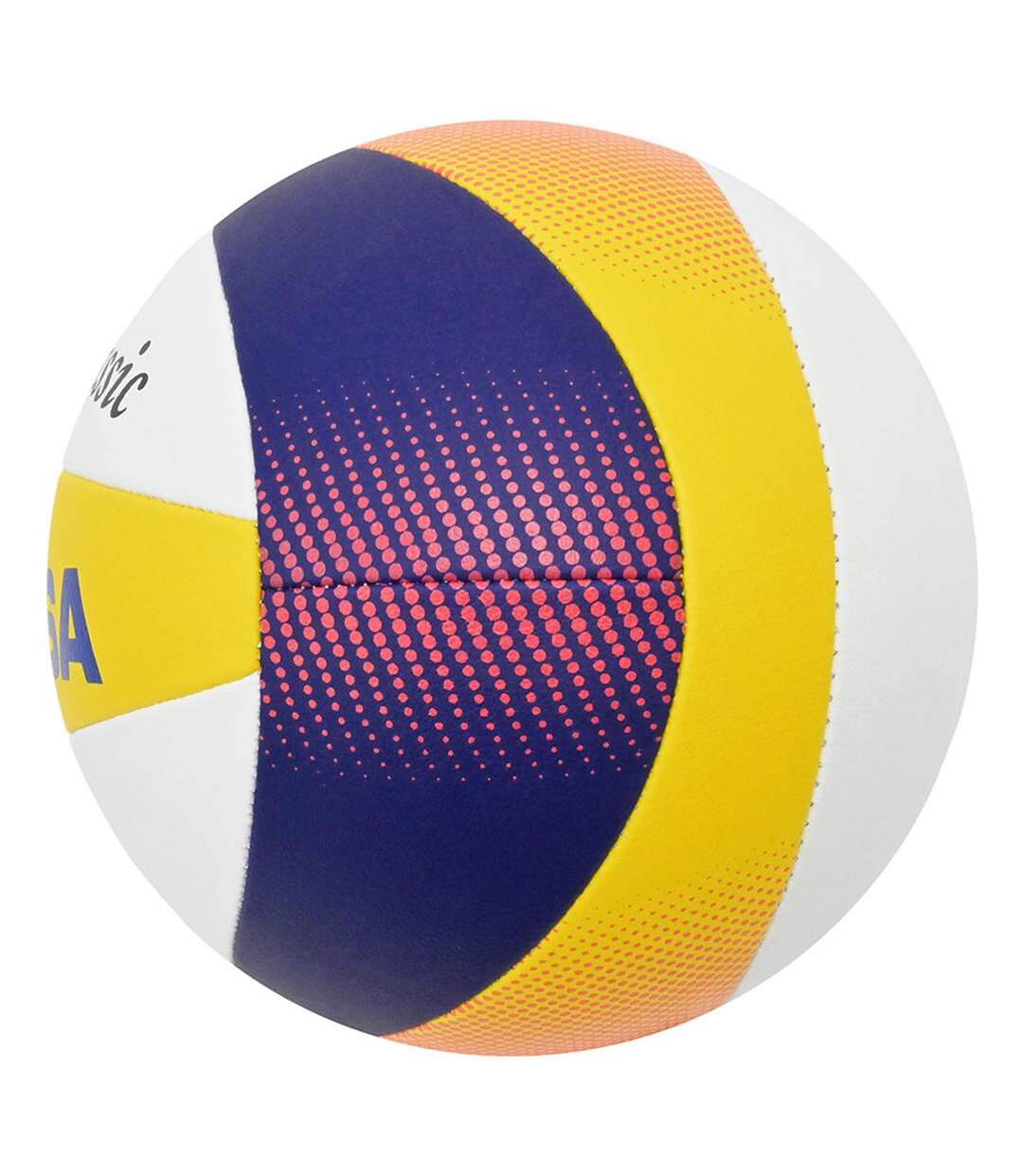 Ballon De Volley-ball Beach Classic Bv551c Taille 5 Blanc Bleu Jaune Mikasa-3