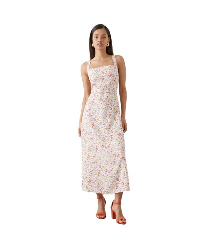 Dorothy Perkins Womens/Ladies Ditsy Print Square Neck Petite Midi Dress (Pastel) - UTDP2473