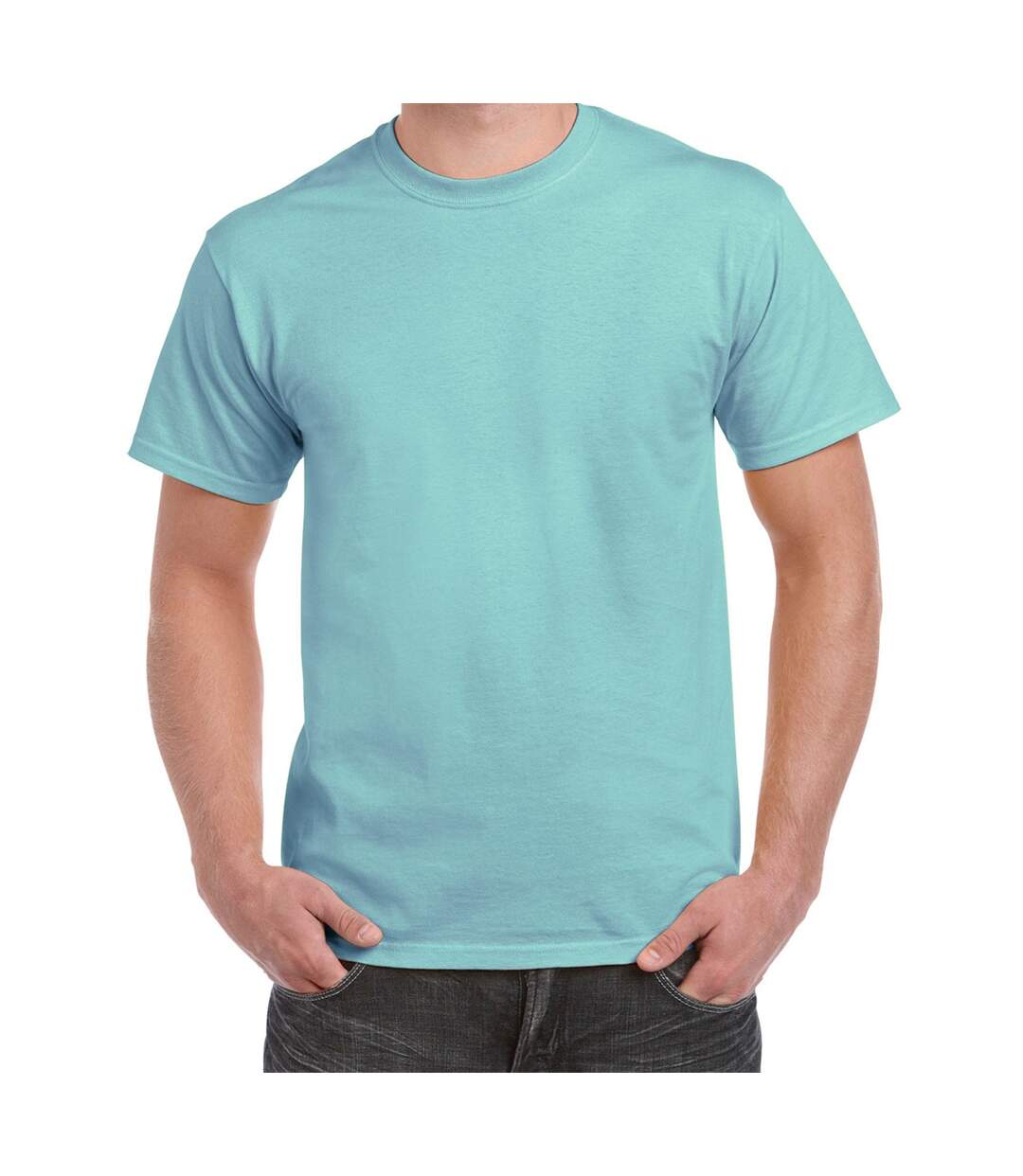T-shirt Hammer Homme Bleu Pastel Gildan-1