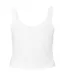 Womens/ladies Plain Micro-rib Spaghetti Strap Tank Top Solid White Bella + Canvas-1