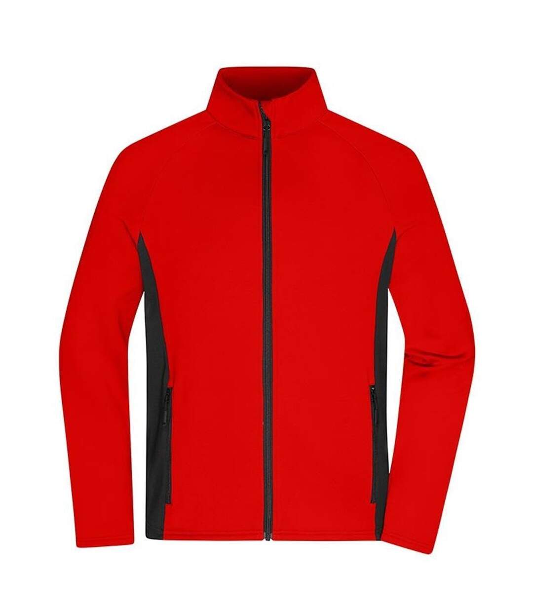 Veste polaire de travail stretch - Homme - JN1860 - rouge et noir-1