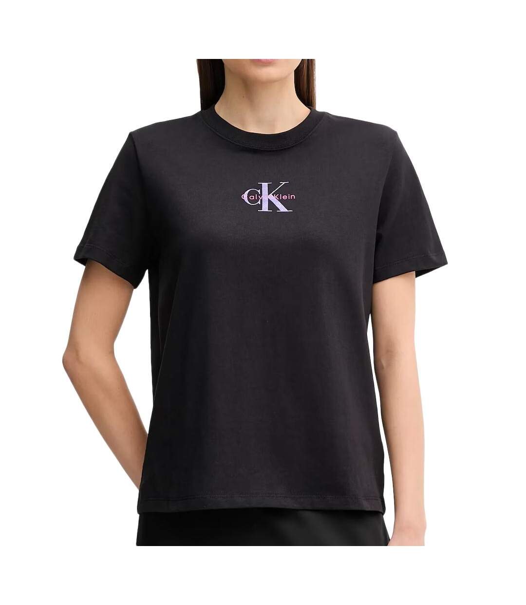 T-Shirt noir femme calvin klein jeans classic-1