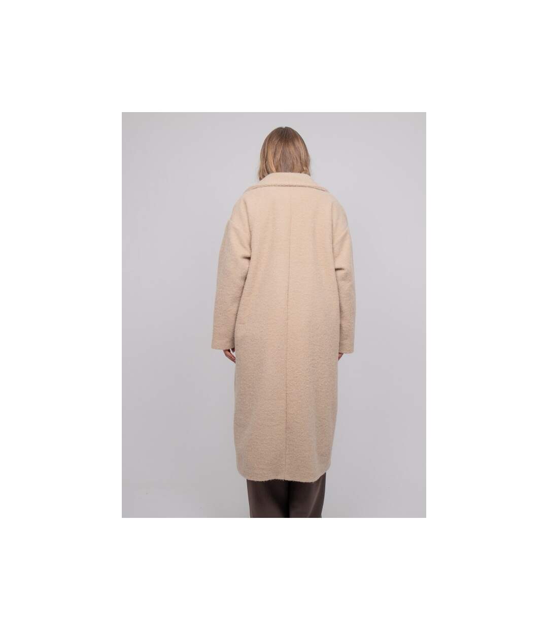 Manteau long oversize maille bouclée UVEN - Dona X Lisa-2
