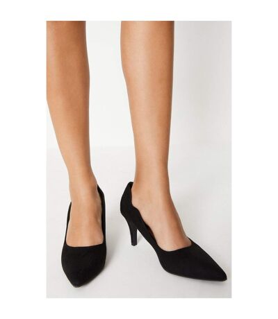 Principles Womens/Ladies Dayton Pointed Medium Heel Court Shoes (Natural Black) - UTDH6668