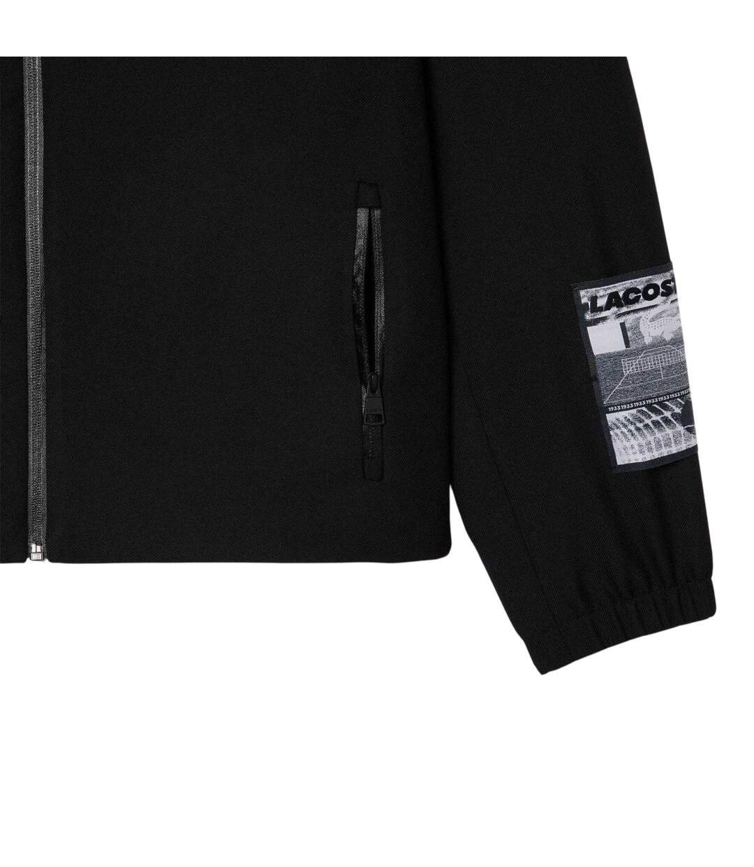 Mens Lined Track Jacket Black Lacoste-4