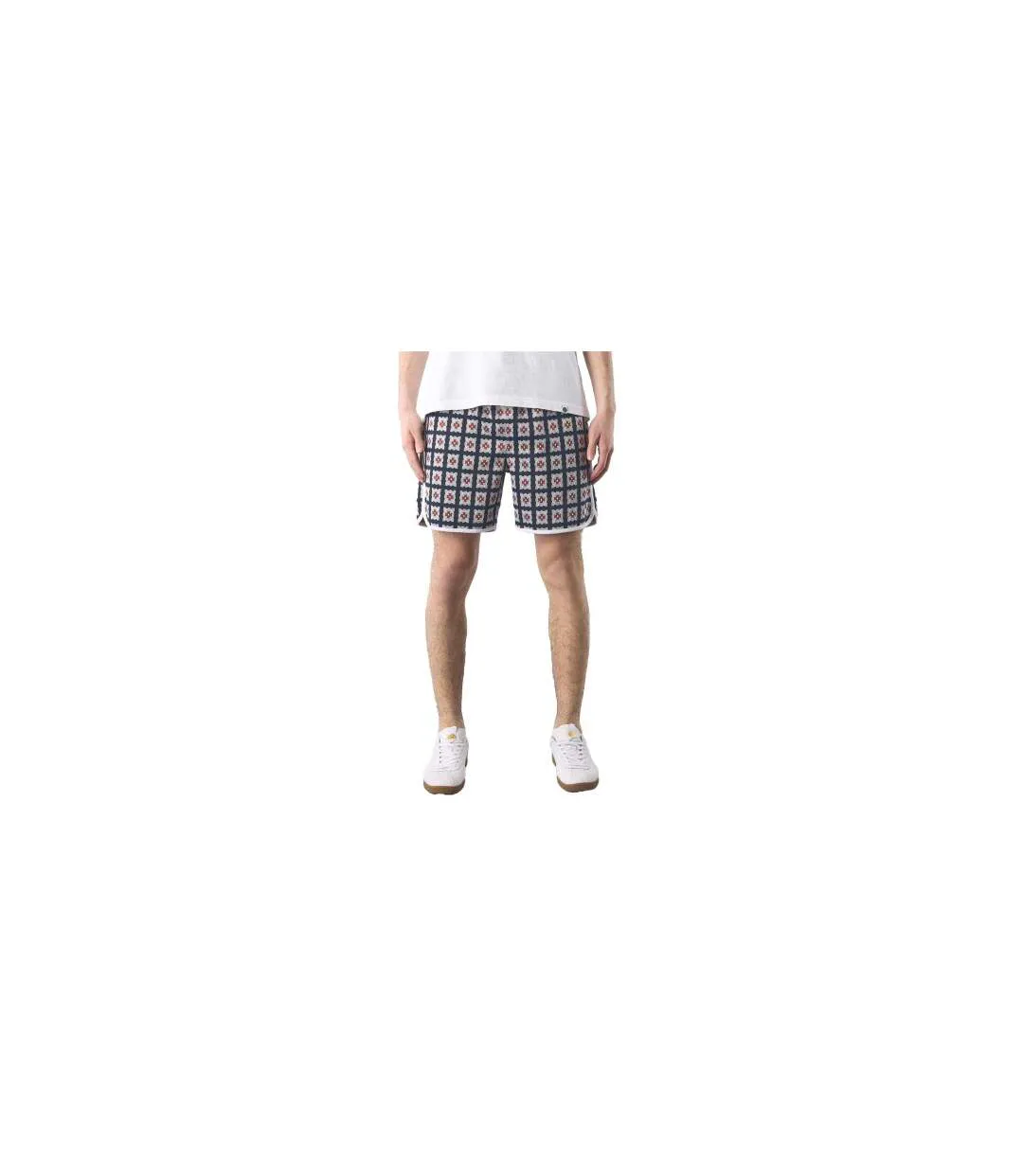 Mens Timperley Geo Sweat Shorts Multicoloured Pretty Green-1