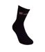 Womens/ladies Script Logo Socks Black Pink Off White-1