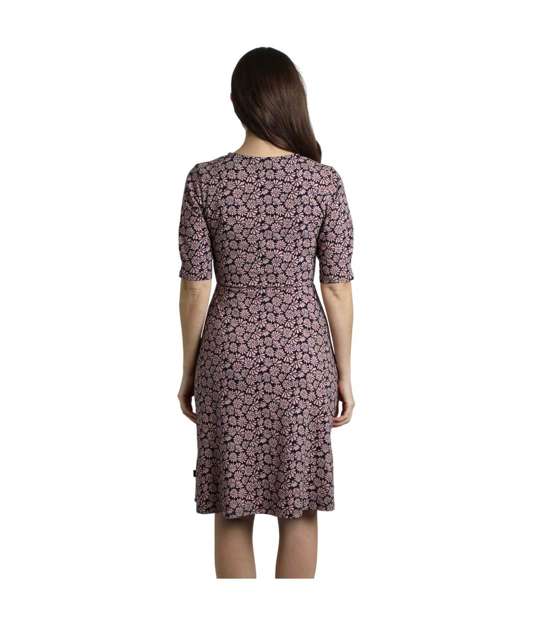 Womens/ladies cassandra jersey swing dress tearose Weird Fish-4