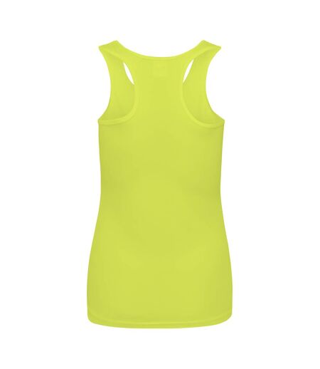 Just Cool Girlie Fit Sports Ladies Vest / Tank Top (Electric Yellow)