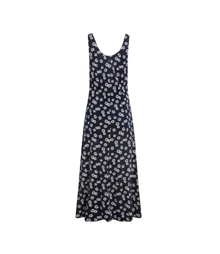 Womens/ladies tivoli printed jersey dress navy blue Weird Fish