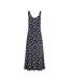 Womens/ladies tivoli printed jersey dress navy blue Weird Fish-2
