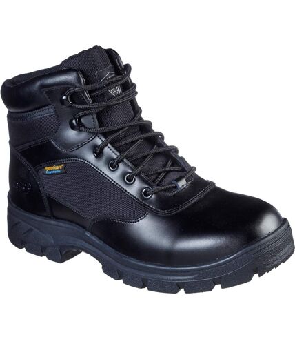 Skechers Mens Wascana Benen Leather Safety Boots (Black) - UTFS7474