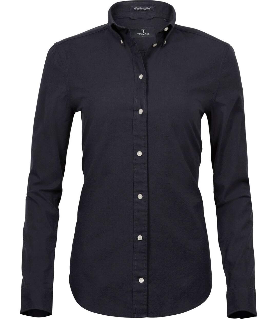 Chemise femme Oxford - 4001 - noir - manches longues-2