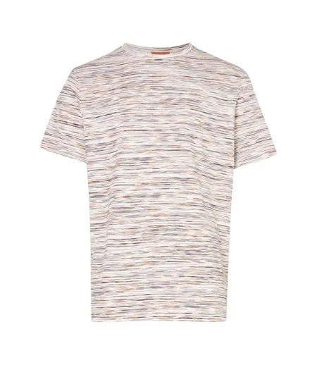 T-shirt Manches Courtes Homme Blanc Orange Missoni