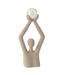 Buste Tête Boule Cristal Shawn 52cm Beige-1