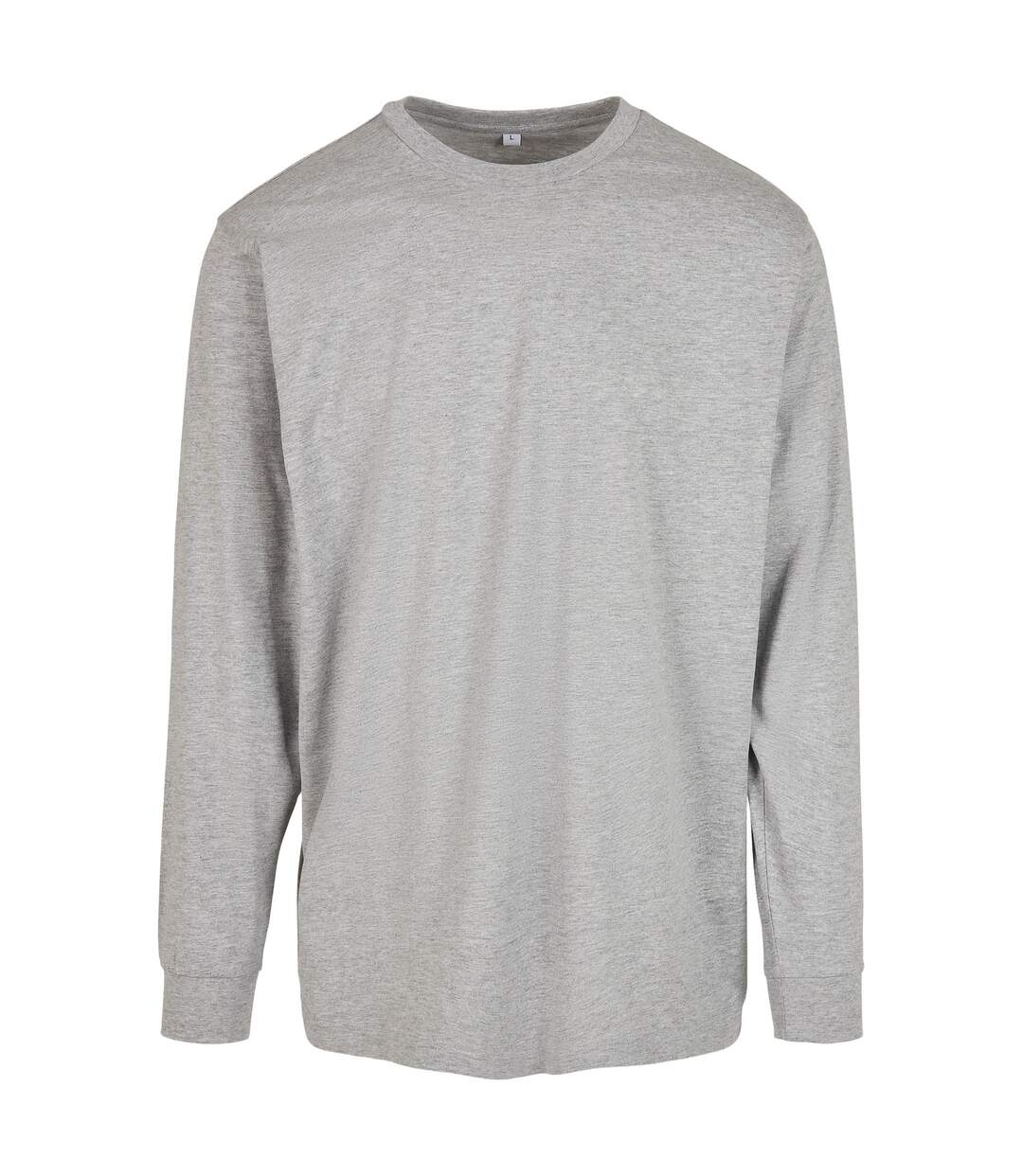 T-shirt Manches Longues Adulte Gris Chiné Build Your Brand-1