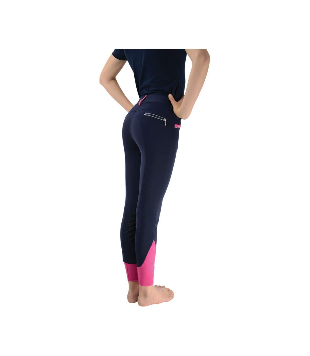 Pantalon d´équitation mizs eugenie femme bleu marine / rose HyFASHION-2